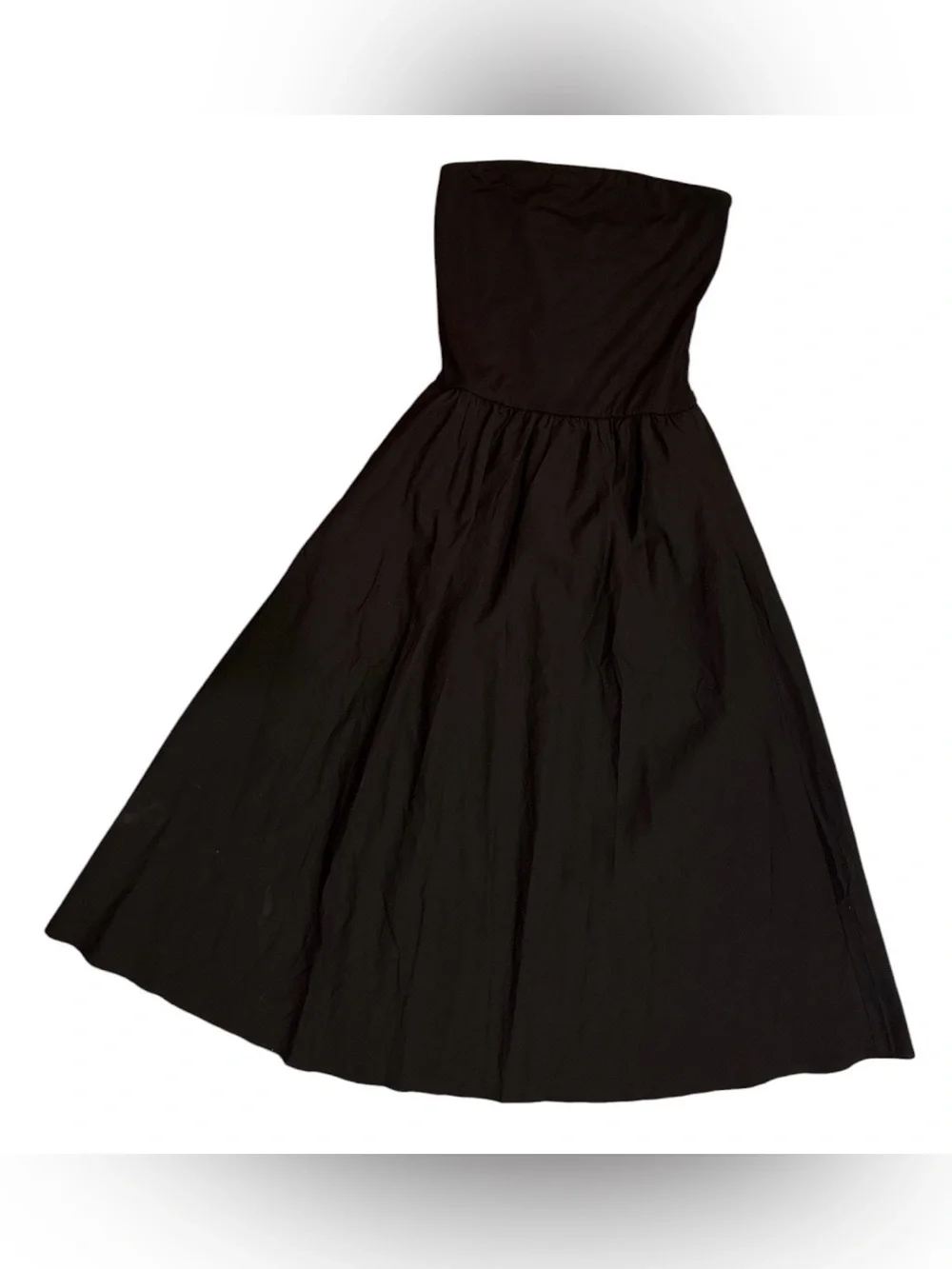 Sleek Strapless Black Maxi Dress with pockets Size Small - Picture 7 of 8